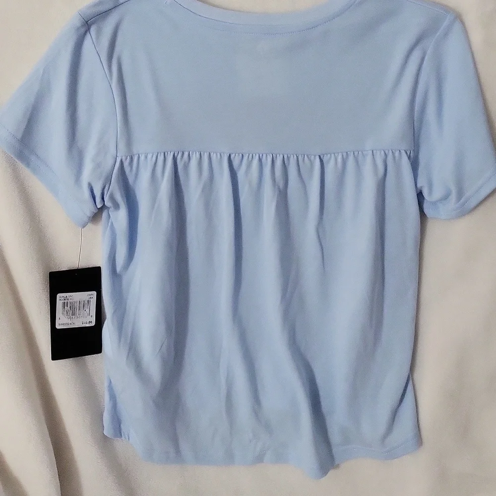 Converse Light Blue T-Shirt with Pink Logo